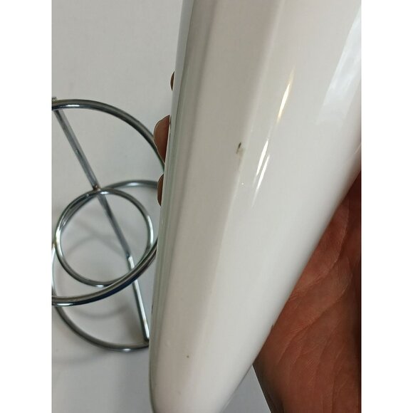 Verdici Design White Ceramic French Fry Cone Basket Holder With Stand - Picture 4 of 11